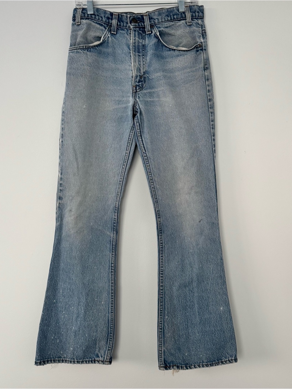 Vintage Levis 646? Orange Tab Bell Bottom Jeans Faded Distressed Flare 30x31
